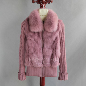 16-April-030 RABBIT FUR JACKET WITH FOX FUR COLLAR  (1)