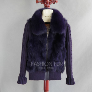 16-April-030 RABBIT FUR JACKET WITH FOX FUR COLLAR  (16)