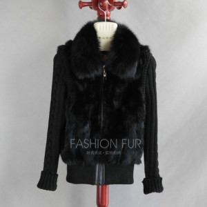 16-April-030 RABBIT FUR JACKET WITH FOX FUR COLLAR  (20)