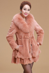 16-April-031 rex rabbit fur coat with fox fur collar  (1)