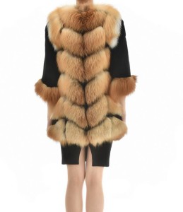 16May-023 fox fur coat with rex rabbit fur sleeve (1)