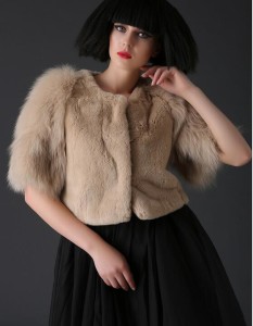 16-029June   rex rabbit fur jacket with fox fur sleve (16)