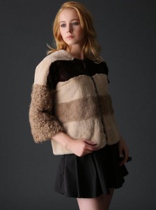 16-041June rex rabbit fur jacket with lamb fur sleeve (3)