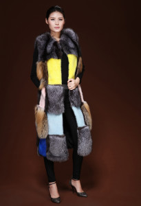 mink fur long vest 2016 eileenhou fox fur vest (2)