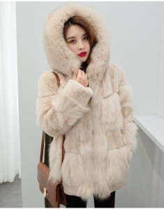 rex rabbit fox fur coat with hood with fox fur trimming 1611037 eileenhou (15)