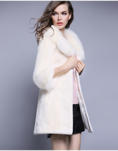 1701011 rex rabbit fur coat with fox fur collar (9)