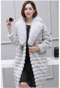 1701012 rex rabbit fur coat with fox fur collar (6)