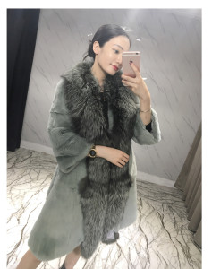 1701017 rabbit fur coat with fox fur collar eileenhou (4)