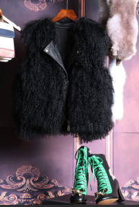 1703018 Mongolia sheep fur vest with leather collar ailin fur eileenhou (15)