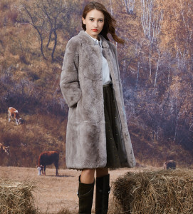 1703005 rex rabbit fur long coat ailin fur (31)