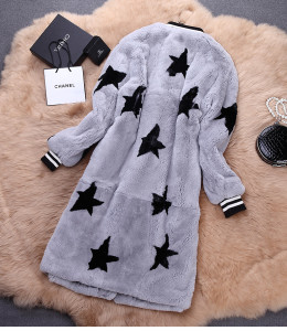 1703008 rex rabbit fur long coat with star print ailin fur (28)