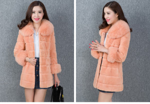 1703133 rex rabbit fur coat with fox fur collar (12)