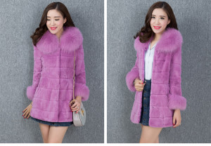 1703133 rex rabbit fur coat with fox fur collar (6)