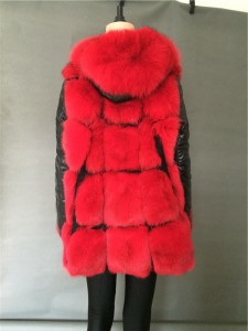 fox fur coat with leather sleeve with hood 1703109 (1)