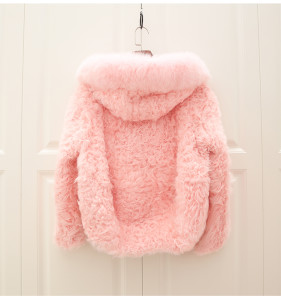 lamb fur jacket with hood with fox fur trimming eileenhou ailin fur 1703083 (53)