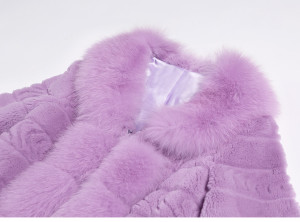 1704006 rex rabbit fur coat with fox fur collar eileenhou lvcomeff (13)