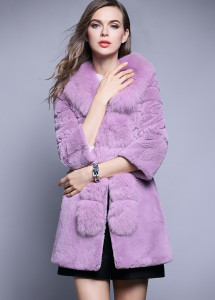 1704006 rex rabbit fur coat with fox fur collar eileenhou lvcomeff (5)