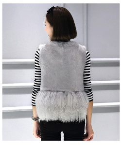 1704007 rabbit fur vest with mongolia sheep fur trimming eileenhou lvcomeff (10)