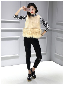 1704007 rabbit fur vest with mongolia sheep fur trimming eileenhou lvcomeff (14)