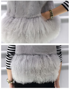 1704007 rabbit fur vest with mongolia sheep fur trimming eileenhou lvcomeff (18)