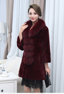 1704015 rex rabbit fur coat with fox fur collar eileenhou lvcomeff (23)