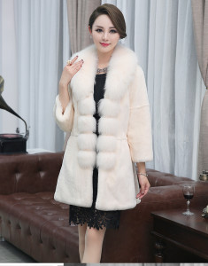 1704015 rex rabbit fur coat with fox fur collar eileenhou lvcomeff (27)