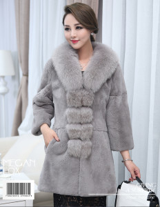 1704015 rex rabbit fur coat with fox fur collar eileenhou lvcomeff (7)