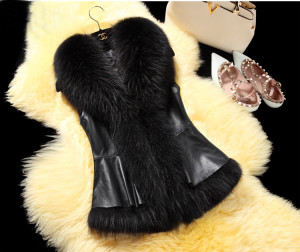 1704035 sheep leather vest with raccoon fur collar eileenhou lvcomeff (18)