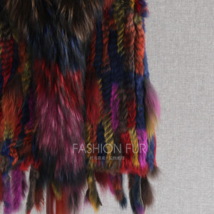 1704046 knitted rabbit fur vest with raccoon fur gilet eileenhou lvcomeff (5)