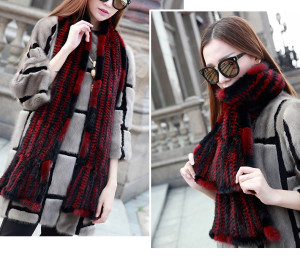 1704064 knitted mink fur scarves eileenhou lvcomeff stripe (15)