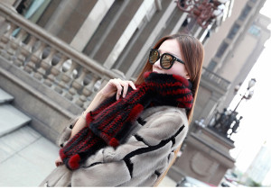 1704064 knitted mink fur scarves eileenhou lvcomeff stripe (16)