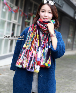 1704065 knitted mink fur scarf multicolor eileenhou lvcomeff (12)