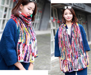 1704065 knitted mink fur scarf multicolor eileenhou lvcomeff (13)