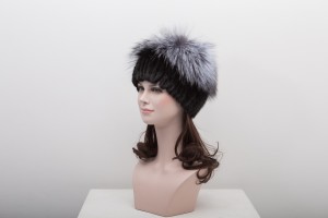 17041015 knitting mink fur hat with fox fur top eileenhou lvcomeff (3)