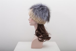 17041015 knitting mink fur hat with fox fur top eileenhou lvcomeff (8)