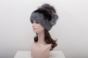 1704113 knitting rex rabbit fur hat with fox fur top eileenhou lvcomeff (11)