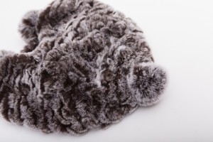 1704119 knitted rex rabbit fur hat with pompoms eileenhou lvcomeff (51)