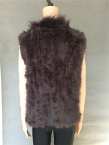 1704153 knitted rabbit fur vest with raccoon fur collar eileenhou lvcomeff (1)_副本