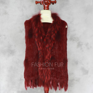 1704155 knitted rabbi fur vest with tassles with raccoon fur collar eileenhou lvcomeff (22)