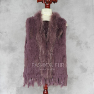 1704155 knitted rabbi fur vest with tassles with raccoon fur collar eileenhou lvcomeff (30)