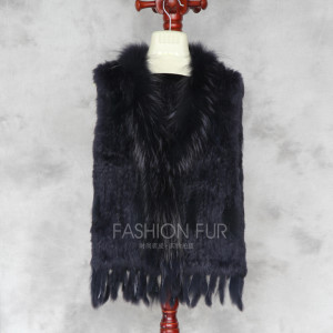 1704155 knitted rabbi fur vest with tassles with raccoon fur collar eileenhou lvcomeff (34)