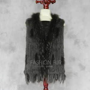 1704155 knitted rabbi fur vest with tassles with raccoon fur collar eileenhou lvcomeff (35)