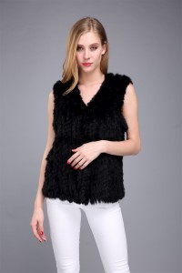 1706020 black rabbit fur vest eileenhou (8)