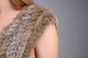 1706020 rabbit fur vest natural brown color eileenhou (22)