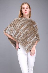 1706035 rabbit fur poncho natural brown eileenhou (19)