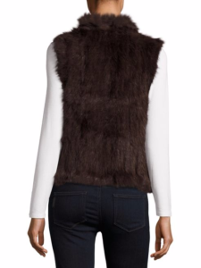 1705027 knitted rabbit fur gilet with fox fur collar front ailin fur (2)