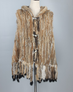 1705078 knitted rabbit fur shawl with tassles lvcomeff (13)