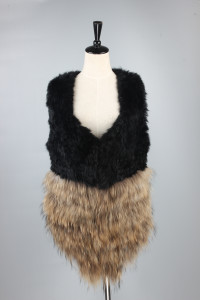 1705081 knitted rabbit fur raccoon fur vest lvcomeff (2)