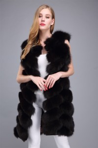 1706007 long fox fur vest lvcomeff black color (18)