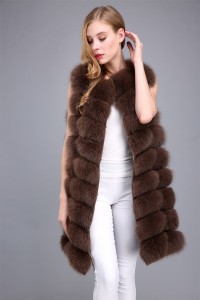 1706008 long fox fur vest light brown eileenhou (15)